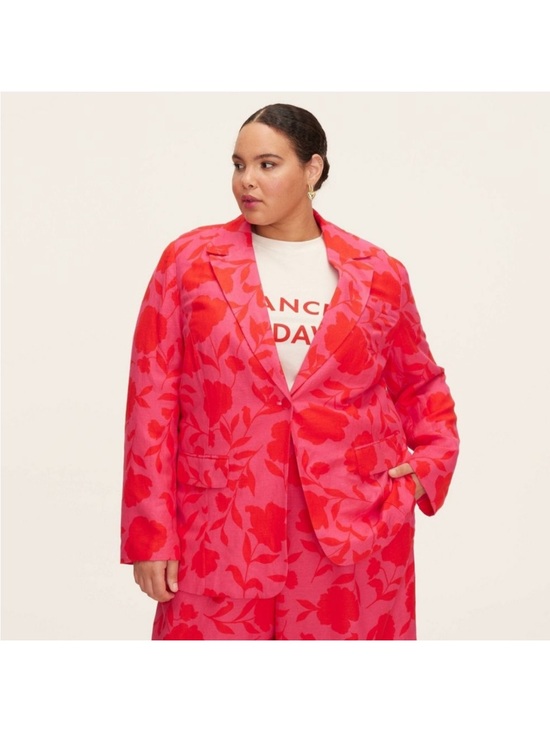 kate spade Jackets & Blazers - Women's 2X Classic Rose Blazer Kate Spade New York Target Collaboration Red Pink